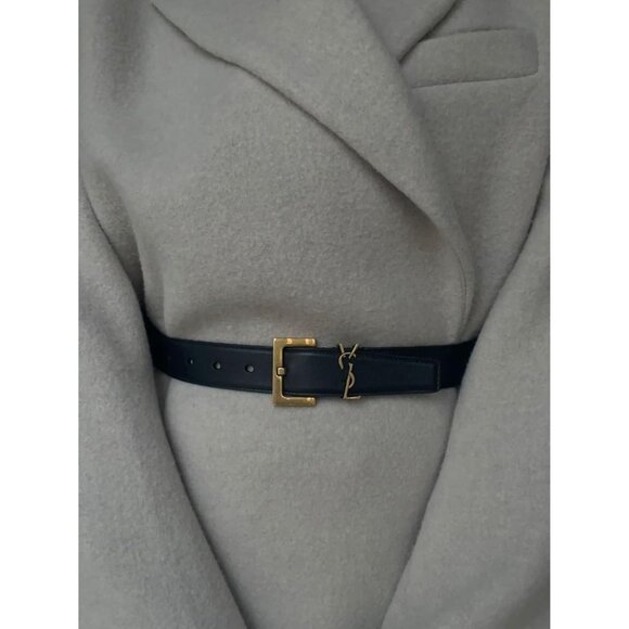 Women’s Gold/black Leather Belts 2.8cm Wide For Jeans Pants Fashion Buckle - Picture 2 of 4